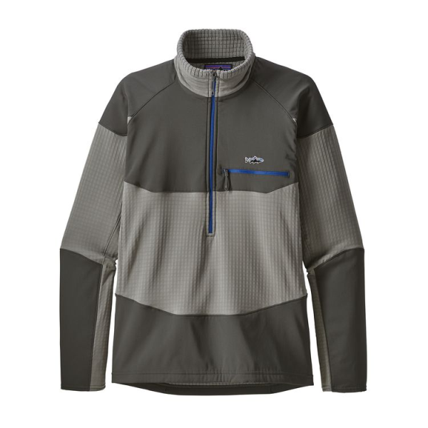 Patagonia Long-Sleeved R1 Fitz Roy 1/4-Zip Feather Grey Patagonia Long-Sleeved R1 Fitz Roy 1/4-Zip Feather Grey
